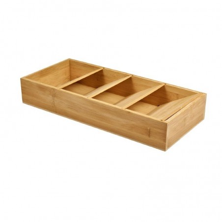PORTACUBIERTOS BAMBOO 4DIVISIONES  CT02337B 12/1