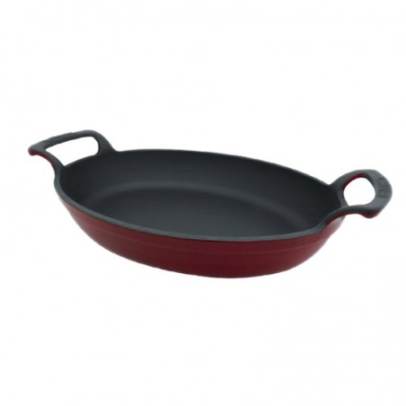 FUENTE OVAL ROJA 27x20cm c/2ASA  LVOTV2720SHNR 1/1