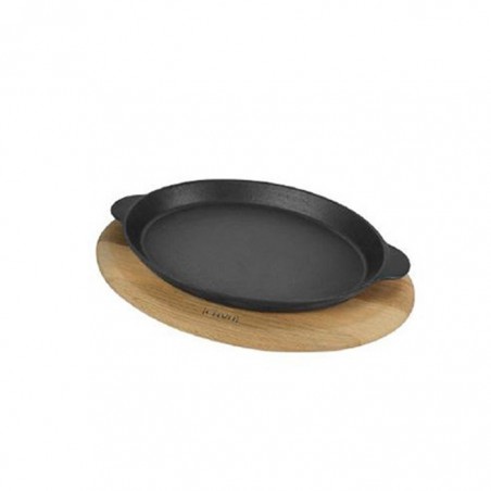 FUENTE FAJITA NEGRO 18x24cm c/BASE  LVECOFT1824T10K4 1/1