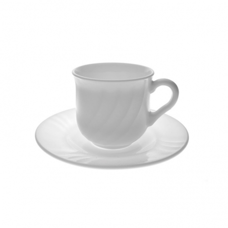 TAZA CAFE DESAYUNO c/PLATO 25cl EBRO SET6x4  402837SB