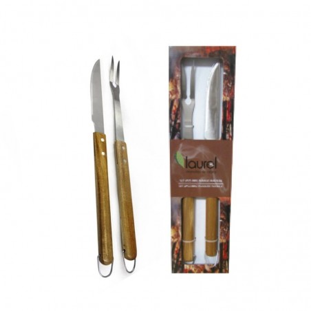 JUEGO UTENSILIOS BBQ M/MAD 2pcs  521196 12/1