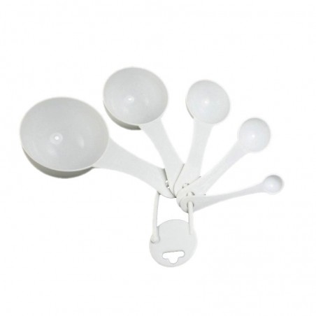 CUCHARA MEDIDORA PLASTICA 6pcs WHITE  521188 12/1