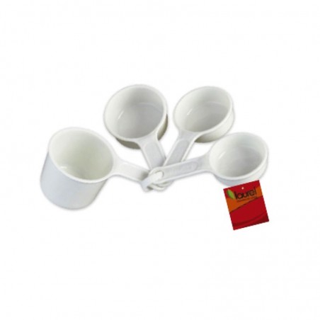 TAZA MEDIDORA PLASTICA 4pcs WHITE