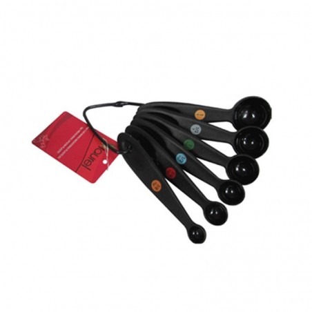 CUCHARA MEDIDORA PLASTICA 6pcs BLACK  521047 12/1