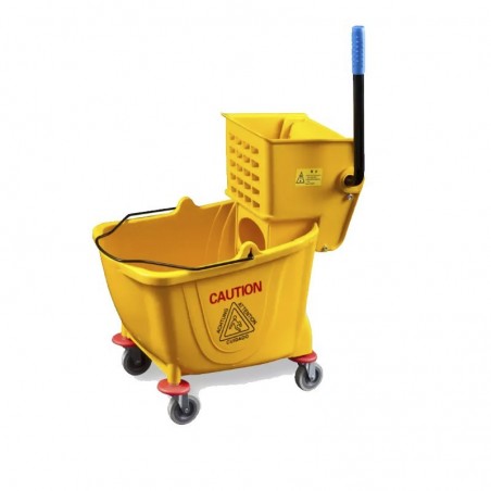 CUBETA PLASTICA AMARILLA c/ESCURRIDOR 32lt. PRO  JW-MP32 1/1
