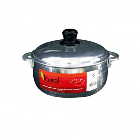 CALDERO ALUMINIO  4 c/TAPA 2.6lt/22cm.  PIG260R 6/1