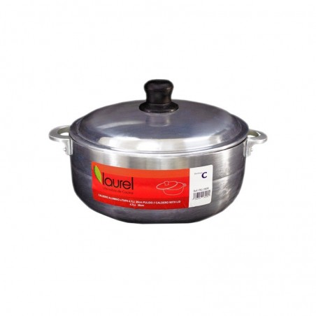 CALDERO ALUMINIO  7 c/TAPA 4.7lt/26cm.  PIG280R 6/1