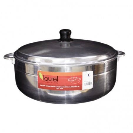 CALDERO ALUMINIO  14 c/TAPA 11.4lt/37cm.  PIG300R 4/1