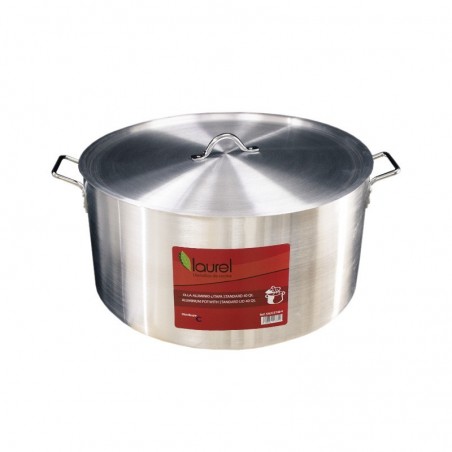 OLLA ALUMINIO c/TAPA 40qt./4mm STANDARD  SAUC5740-4 1 /1