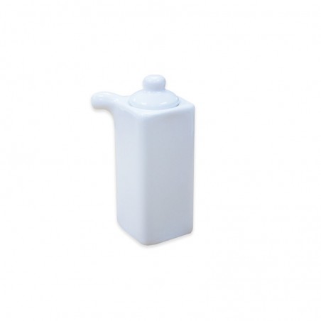 JARRA RECTANGULAR c/TAPA BLANCO 100ml SOYA BOSTON  F1064 10/1