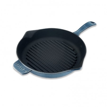 PARRILLA REDONDA GRIS 28cm c/MANGO MAJOLICA