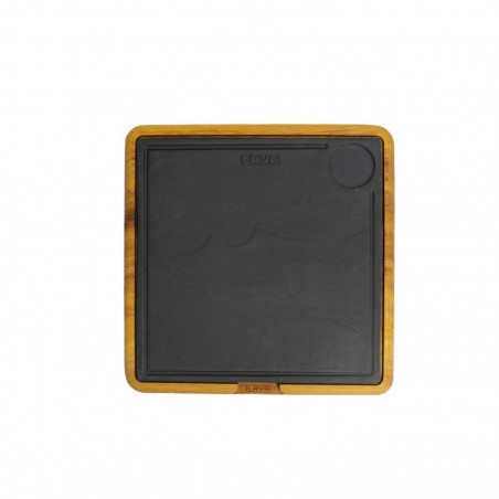 PLANCHA CUADRADA NEGRO 30cm c/BASE  LVHRCHP3030AS256IR 1/1