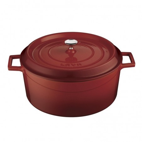 CACEROLA ROJA 32cm c/TAPA