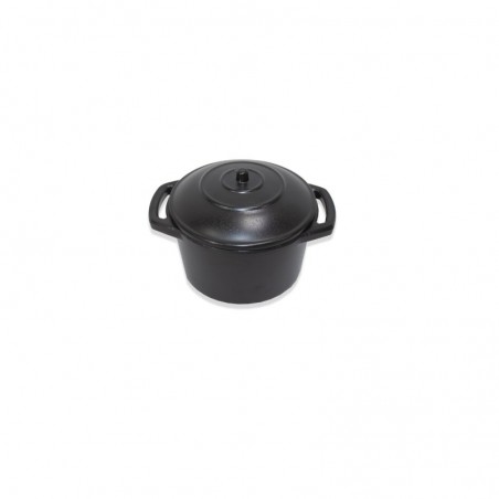 CACEROLA REDONDA c/TAPA NEGRO MEL. 14cm BOSTON MINI GASTRO - KCS001 6/1