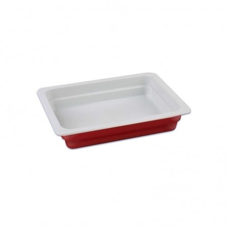 CUBETA GN1/2 RECTANGULAR ROJO 330x257x63mm. LAVA  LVKV3326SBR 1/1