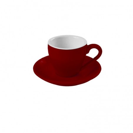 TAZA TE c/PLATO ROJO/BLANCO 220cc 2TONE SET6 - SDT055R 6/1