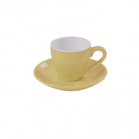 TAZA TE c/PLATO AMARILLO/BLANCO 220cc 2TONE SET6 - SDT055AM 6/1