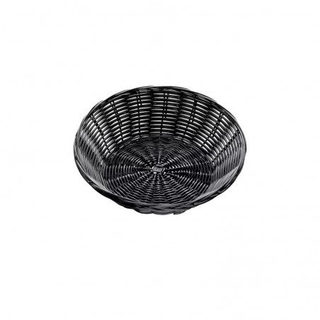 CANASTA REDONDA 8  NEGRO PLASTICO  WB1021BK 12/1