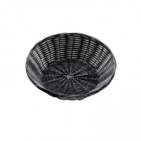 CANASTA REDONDA 10  NEGRO PLASTICO  WB25BK 6/1