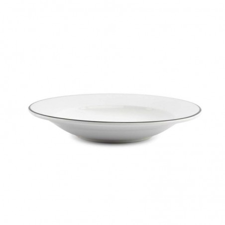 PLATO HONDO OA 23.5cm. BLACK RIM BON BISTRO  750874 18/1