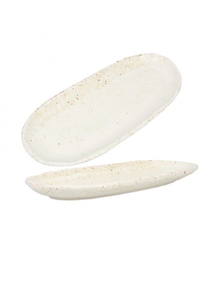 FUENTE OVAL 33x15cm BEIGE...