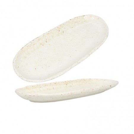 FUENTE OVAL 33x15cm BEIGE VIDA  614365 1/1