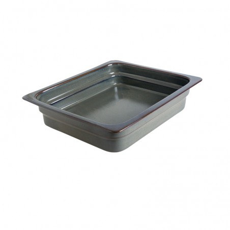 CUBETA GN1/2 RECTANGULAR PORCELANA 325x262x68mm. STAGE BLACK GOIGNP1/2KVT 1/1