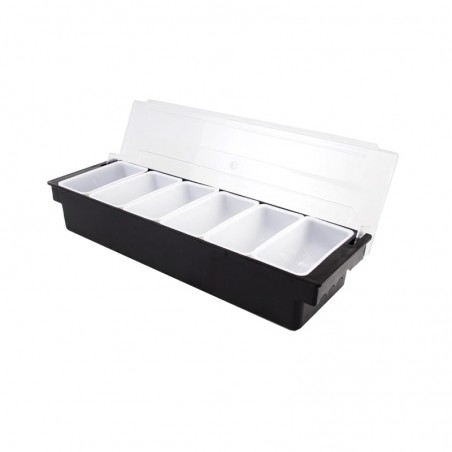 DISPENSADOR DE BAR 6 COMPARTIMIENTOS CLEAR/BLACK JW-B6B 1/1