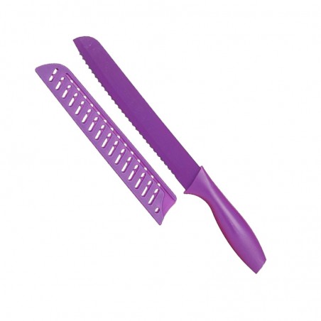 CUCHILLO PAN c/COVER MORADO 8"  8432B 12/1