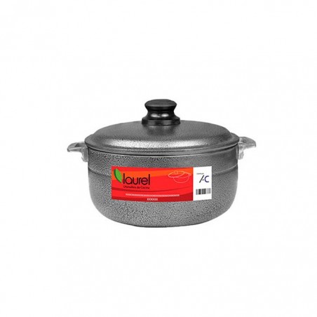 CALDERO NEGRO c/TAPA VIDRIO 2.6lt./22cm.  PIG260BL 6/1
