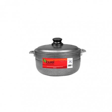 CALDERO NEGRO c/TAPA VIDRIO 2.6lt./22cm.  PIG260BL 6/1