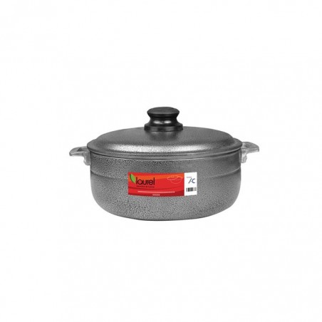 CALDERO NEGRO c/TAPA VIDRIO 5.3lt./28cm.  PIG285BL 6/1