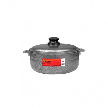 CALDERO NEGRO c/TAPA VIDRIO 5.3lt./28cm.  PIG285BL 6/1